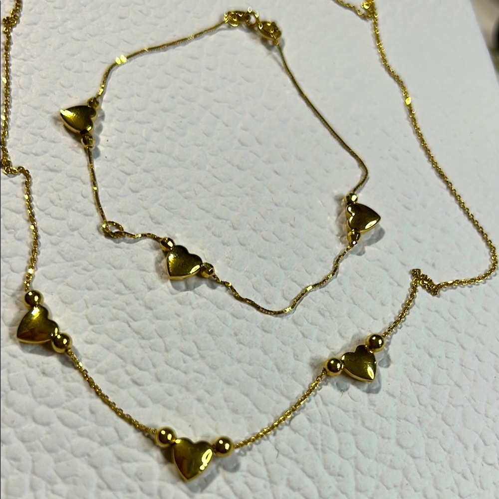 18k gold necklace and bracelet - Picture 1 of 5